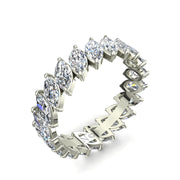 Alliance Silvia diamants naturels marquises 2.00 carat or blanc